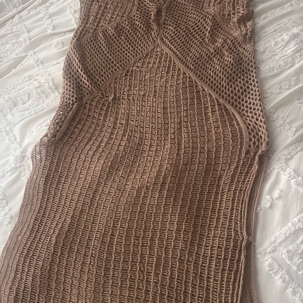 Beige crochet swim convert